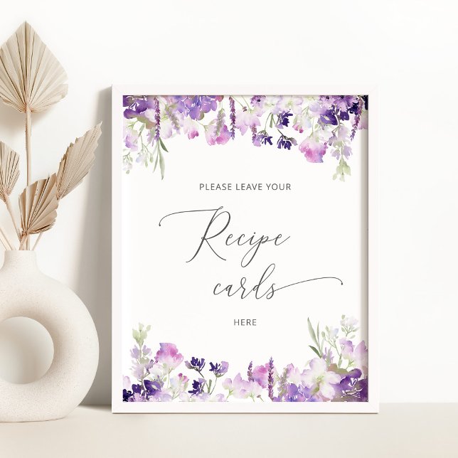 Lavender leave your recipe card here poster (Creator Uploaded)