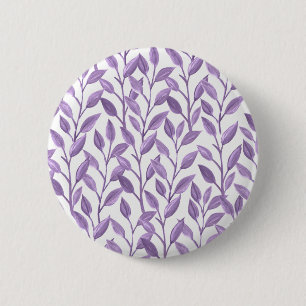 Lavender Leaves 6 Cm Round Badge