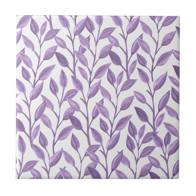 Lavender Leaves Tile (Front)
