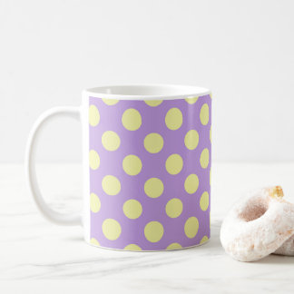 Lavender Lemon Polkadots Coffee Mug