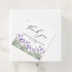 Lavender Lila Greenery Gender Neutral Baby Shower Favour Tags