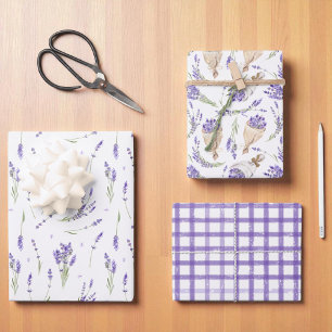Lavender Lilac and Purple Wrapping Paper Sheet