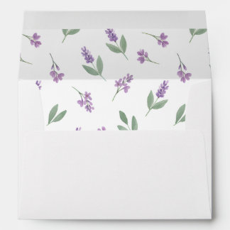 Lavender & Lilac Floral Arch Wedding Invitation Envelope