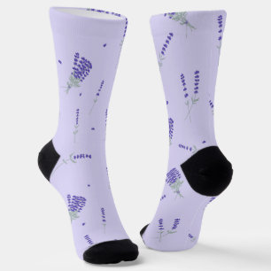 Lavender Lilac Floral Botanical Socks