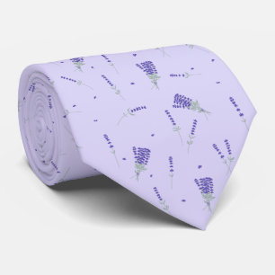 Lavender Lilac Floral Botanical Tie