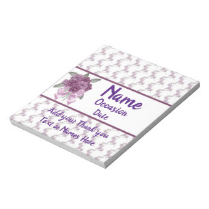 Lavender Lilac Flowers Candy Bar Wrappers Favours Notepad