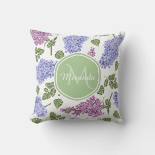 Lavender Lilac Monogram Cushion