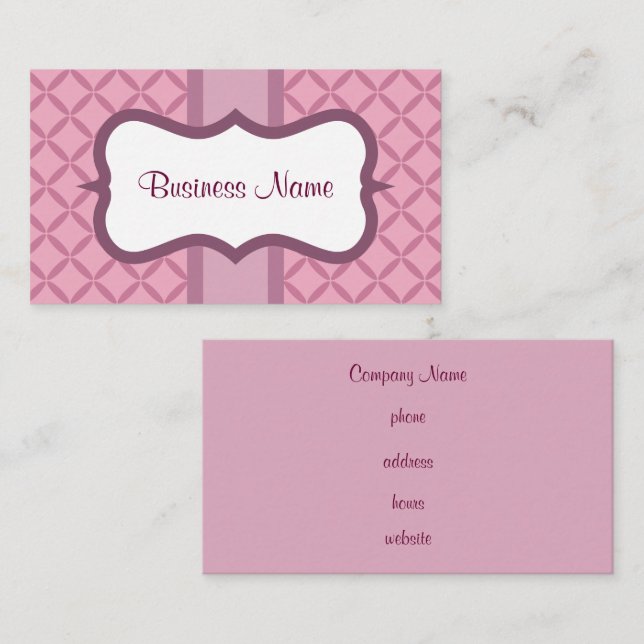 Lavender Lilac Plum Custom Business Cards (Front/Back)