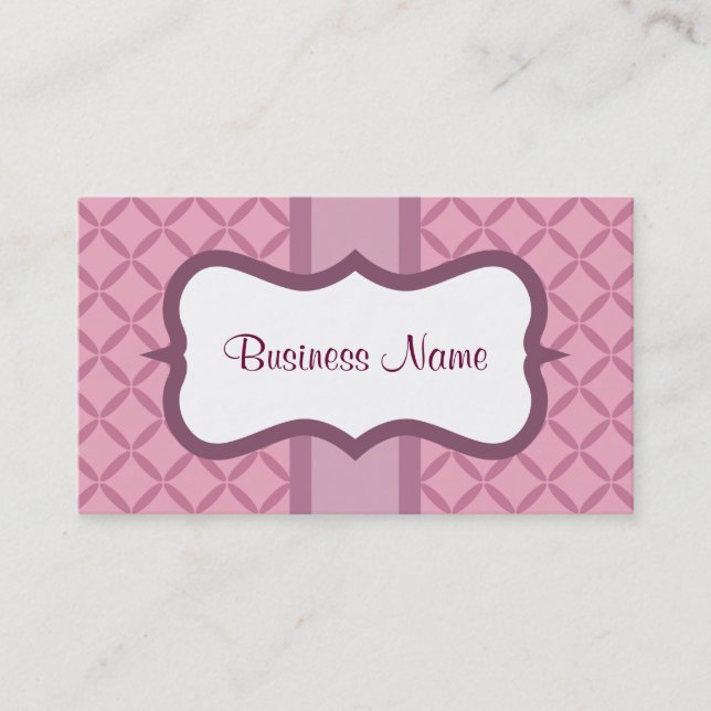 Lavender Lilac Plum Custom Business Cards (Front)