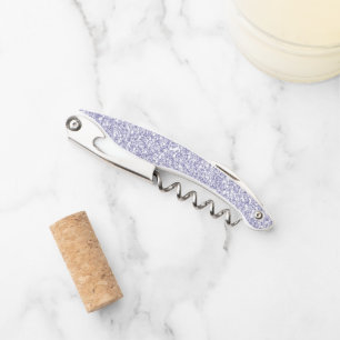 Lavender Lilac Purple Glitter  Corkscrew