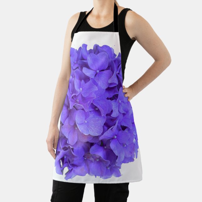 Lavender lilac purple Hydrangeas purple Flowers Apron (Insitu)