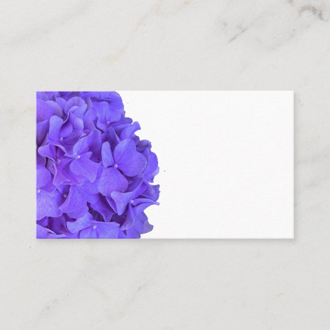 Lavender lilac purple Hydrangeas purple Flowers Business Card (Front)