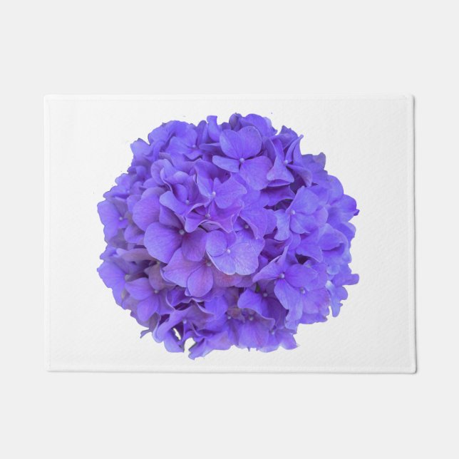 Lavender lilac purple Hydrangeas purple Flowers Doormat (Front)