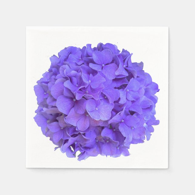 Lavender lilac purple Hydrangeas purple Flowers Napkin (Front)
