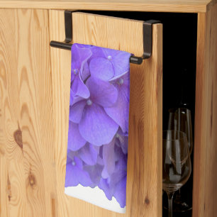 Lavender lilac purple Hydrangeas purple Flowers Tea Towel