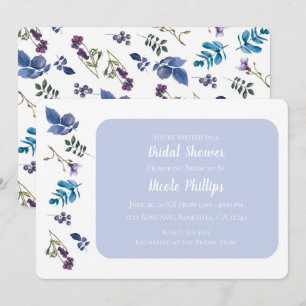 Lavender Lilac Purple Iris Spring Floral Chic Invitation