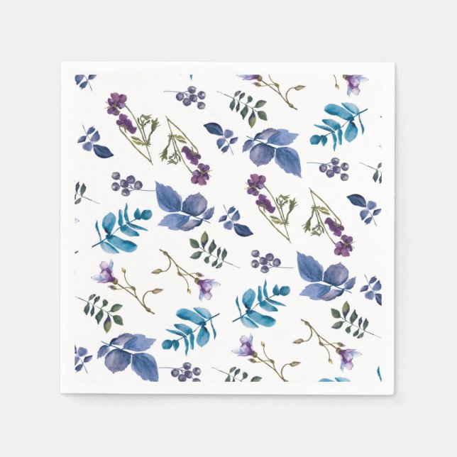 Lavender Lilac Purple Iris Spring Floral Chic Napkin (Front)