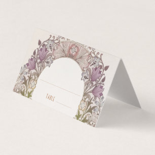Lavender Lily Name Cards Wedding Table Vintage