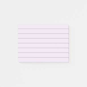 Lavender lined paper post-it notes