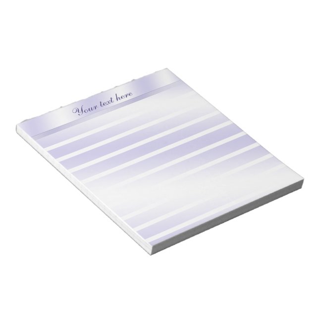 Lavender Lined Personalised Notepad (Angled)