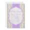 Lavender Linen Burlap Lace Bridal Shower Invites