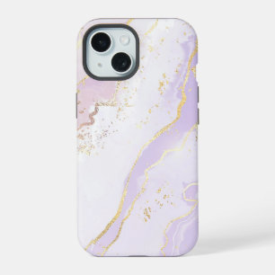 Lavender Liquid Marble iPhone 15 Case