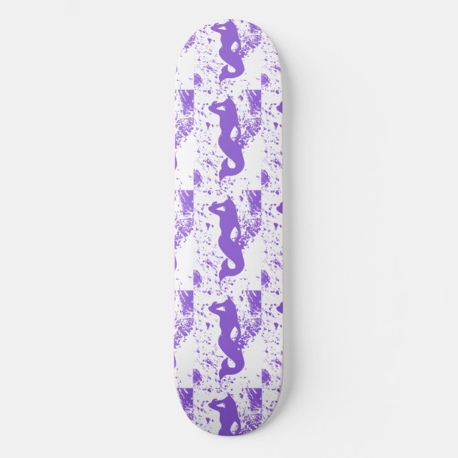 Lavender lookout mermaids Thunder_Cove Skateboard (Front)