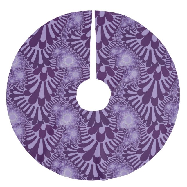 Lavender Loop Christmas Tree Skirt (Front)