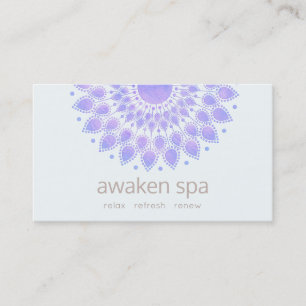 Lavender Lotus Flower Natural Spa and Beauty Business Card