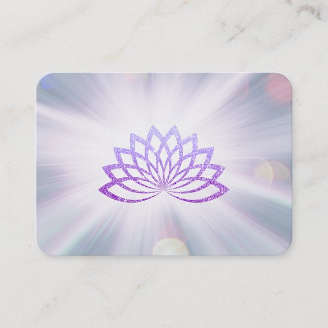 *~* Lavender Lotus Rays Reiki Healing Energy Business Card (Front)