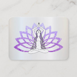 *~* Lavender Lotus  Yoga  Woman Healing Energy  Business Card