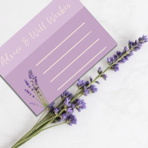 Lavender Love Bridal Shower Advice Card
