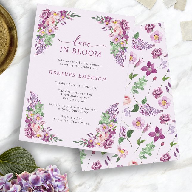 Lavender Love Bridal Shower Invitation (Lavender Love Bridal Shower Invitation
)