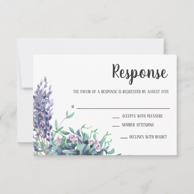 Lavender Love Floral Eucalyptus Purple Response (Front)