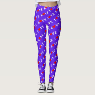 Lavender Love Heart Modern Chic Elegant Leggings