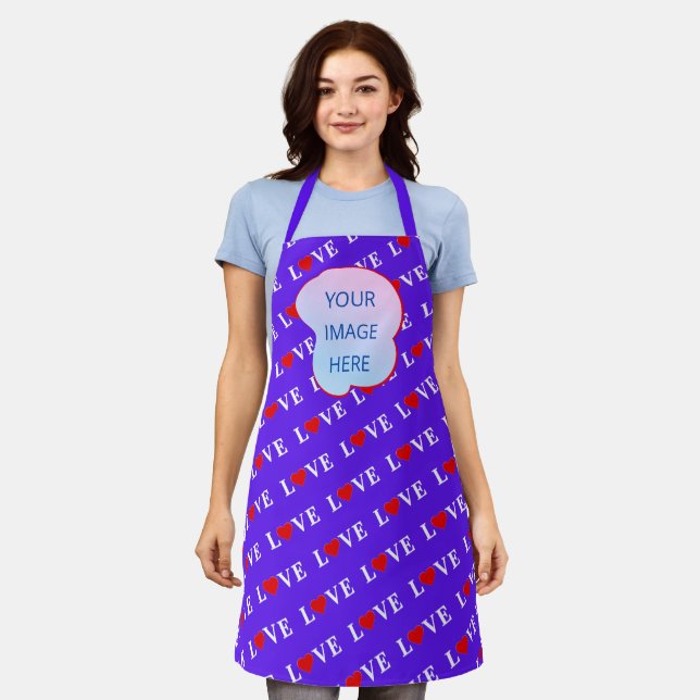 Lavender LOVE Modern Chic Apron (Worn)