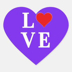 Lavender LOVE Modern Chic Elegant Heart Sticker