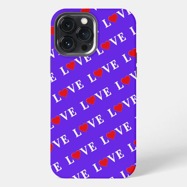 Lavender LOVE Modern Elegant iPhone Case (Back)