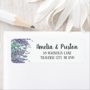 Lavender Love Purple Floral Eucalyptus Address