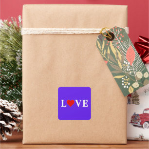 Lavender LOVE Square Sticker