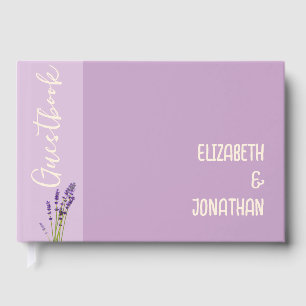 Lavender Love Wedding Guest Book