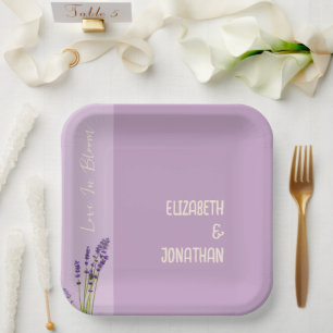 Lavender Love Wedding Paper Plate