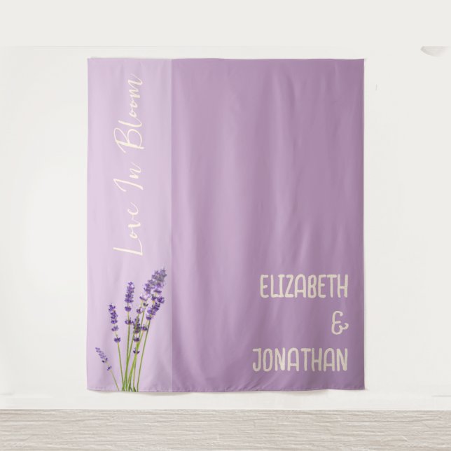Lavender Love Wedding Tapestry (Front)