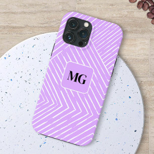 Lavender Lovers Chic Geometric Design iPhone 13 Pro Max Case
