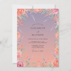 Lavender Luminous Summer Wedding Invitation