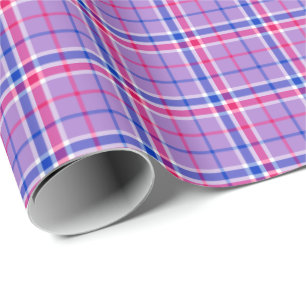 Lavender, Magenta, and Blue Plaid Wrapping Paper