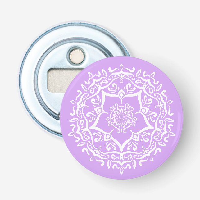 Lavender Mandala Bottle Opener (Front)