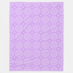 Lavender Mandala Fleece Blanket