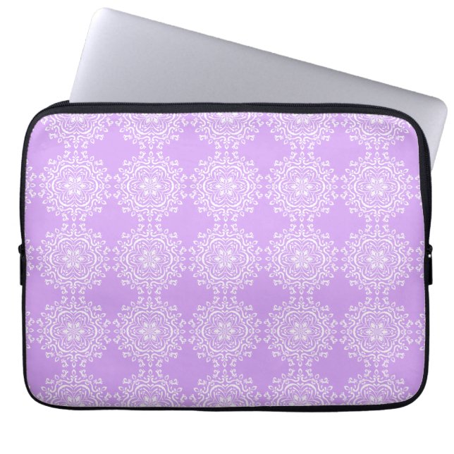 Lavender Mandala Laptop Sleeve (Front)