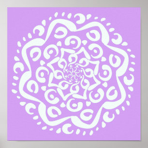 Lavender Mandala Poster